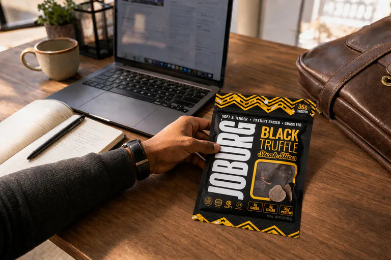 A Black Truffle Joburg pouch ready for a workday snack break