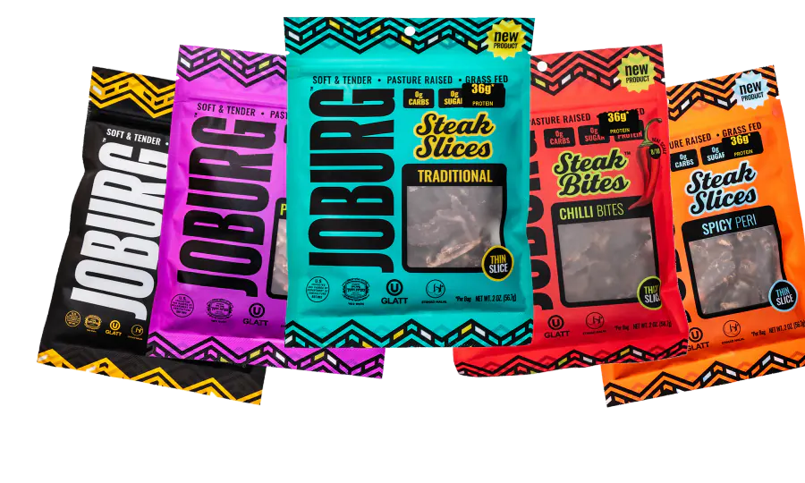Five flavors of Joburg in the current colorful packaging